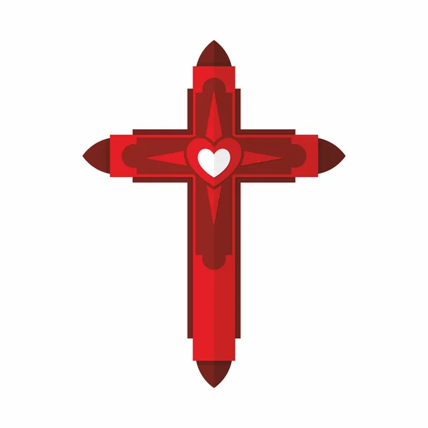 Christliches Symbol. Kreuz des Herrn und Erlösers Jesus Christus. — Stockvektor