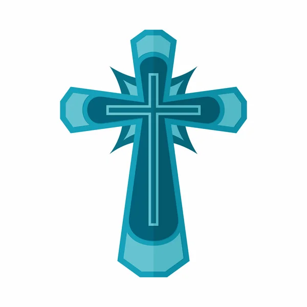 Christelijke symbool. Kruis van de heer en Heiland Jezus Christus. — Stockvector