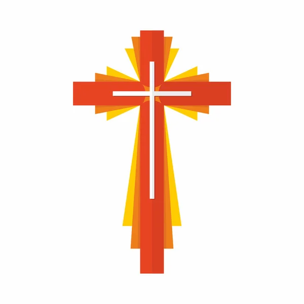 Christelijke symbool. Kruis van de heer en Heiland Jezus Christus. — Stockvector
