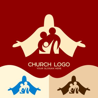 Kilise logosunu görmeniz gerekir. Cristian sembolleri. İsa'nın aile İsa