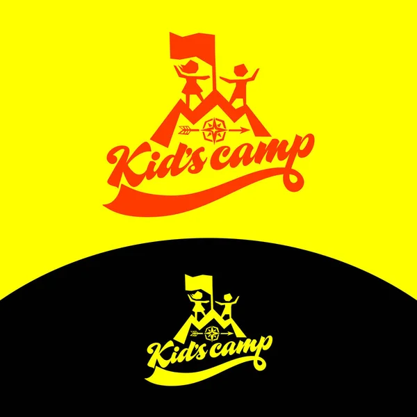 Logo obozu dla dzieci. — Wektor stockowy