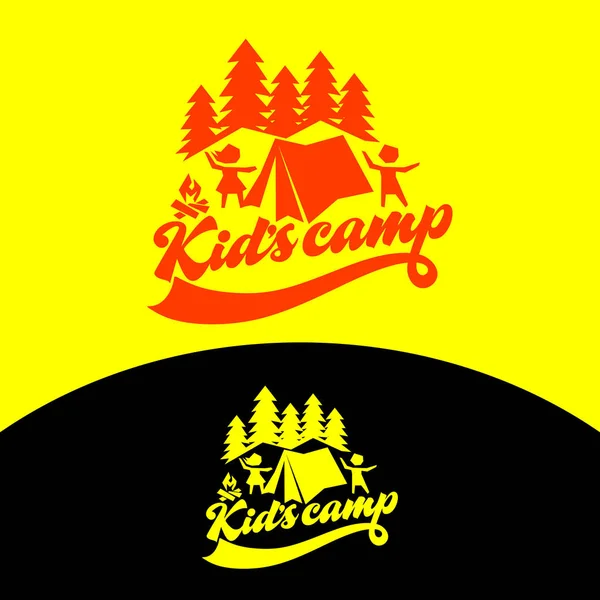 Logo of the kid's camp. — Stock Vector
