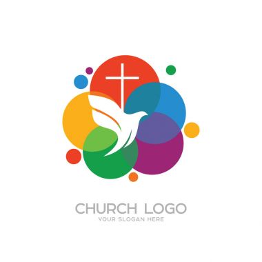 Kilise logosunu görmeniz gerekir. Hıristiyan sembolleri. İsa ve güvercin çapraz