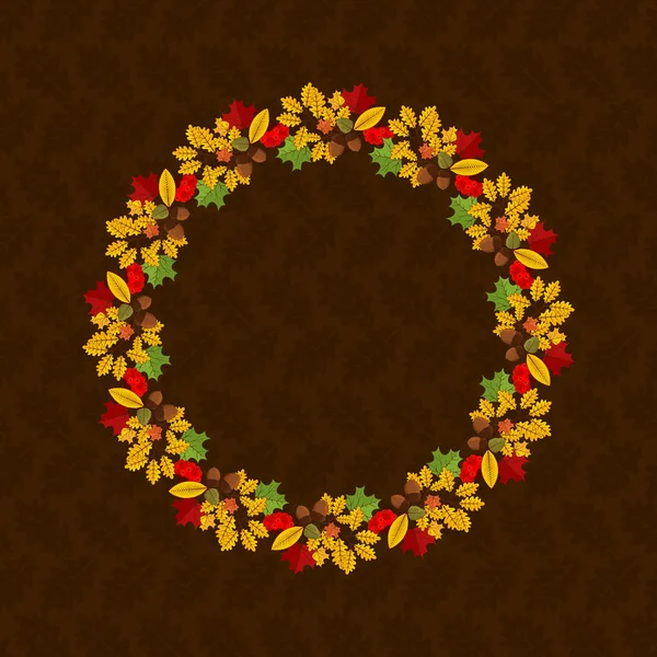 Elégantes et belles feuilles et éléments d'automne. Images lumineuses pour Thanksgiving Day — Image vectorielle