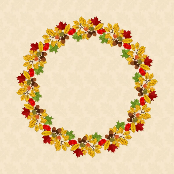 Elegante und schöne Herbstblätter und -elemente. Helle Bilder zum Erntedankfest — Stockvektor