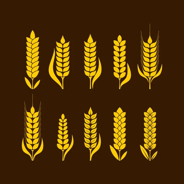 Логотип и символ пшеницы на День Благодарения — стоковый вектор
