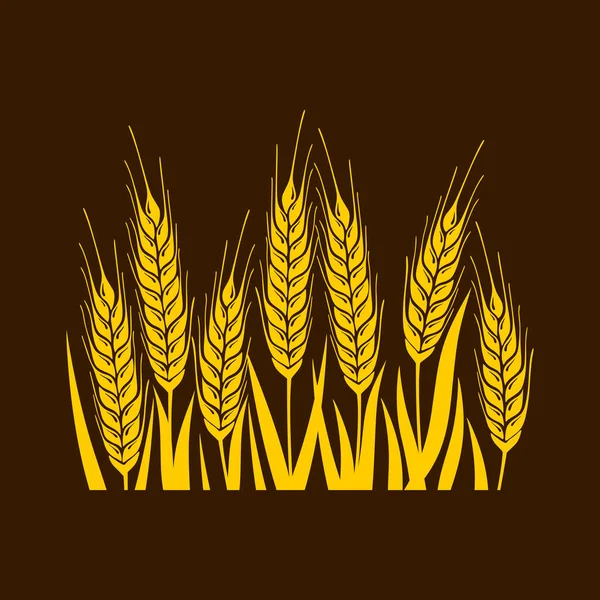 Logo en symbool van tarwe voor Thanksgiving Day — Stockvector