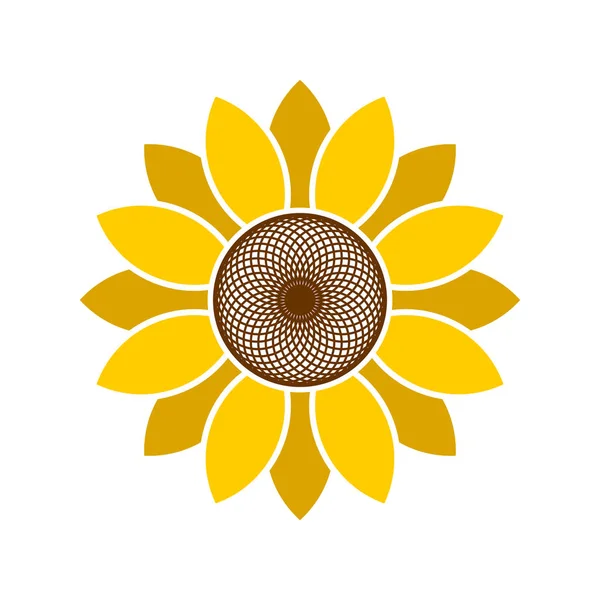 Logo a symbolem slunečnice pro den díkůvzdání — Stockový vektor