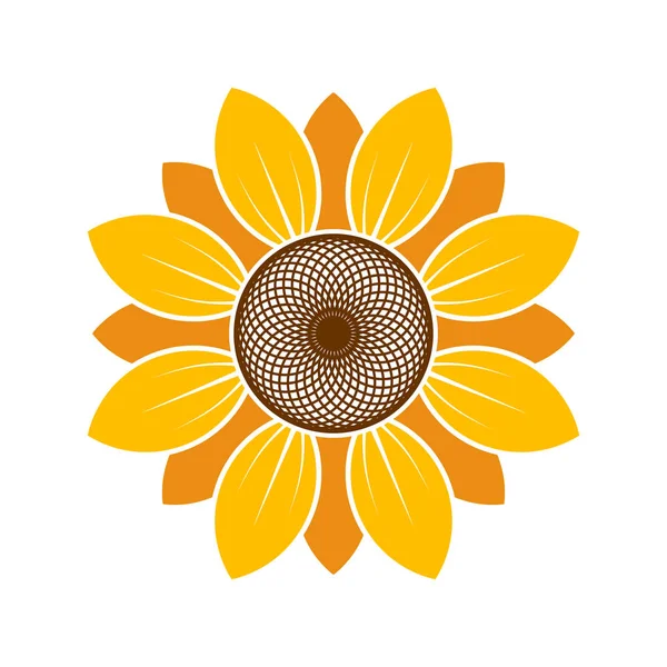 Logotyp och symbol för solros för Thanksgiving Day — Stock vektor