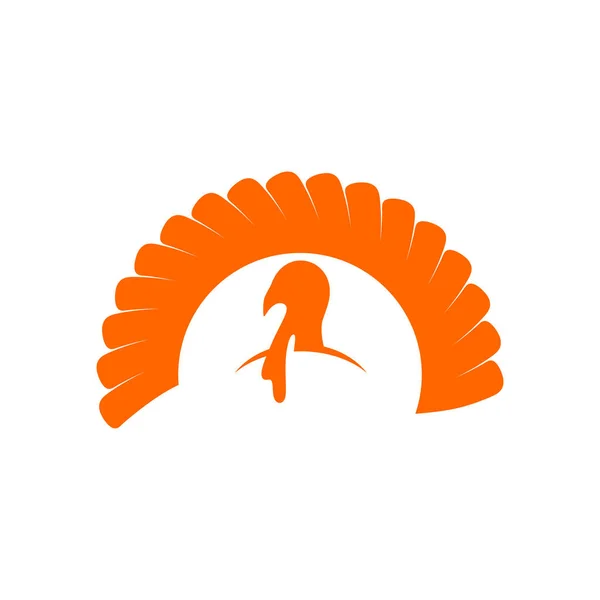 Logotipo e símbolo de um peru de Ação de Graças . —  Vetores de Stock