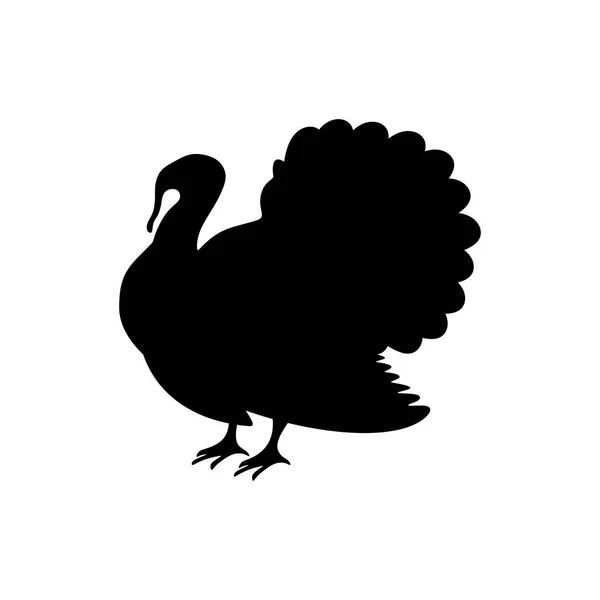 Logotipo y símbolo de un pavo para Acción de Gracias . — Vector de stock