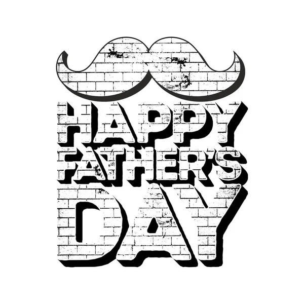 Tipografia e lettering con elementi di design e silhouette per una felice festa del papà — Vettoriale Stock