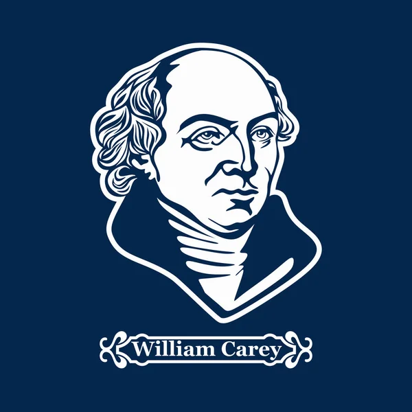 William Carey. Protestantismo. Líderes de la Reforma Europea . — Vector de stock