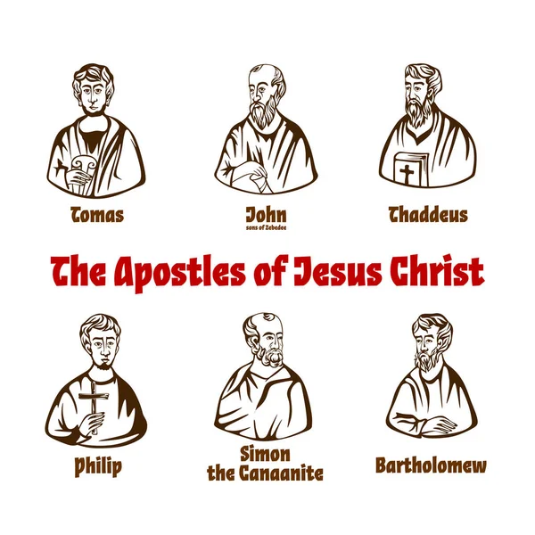 Az apostolok Jézus Krisztus — Stock Vector