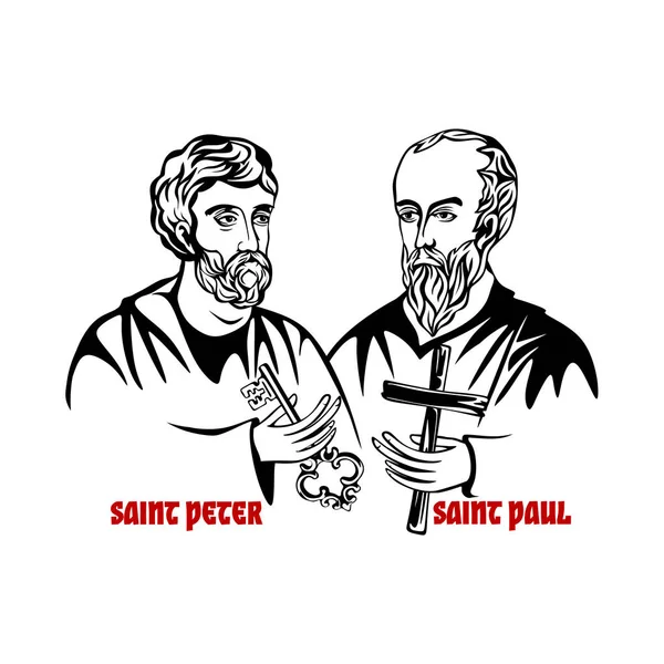 De apostelen van de heiligen Petrus en Paulus — Stockvector