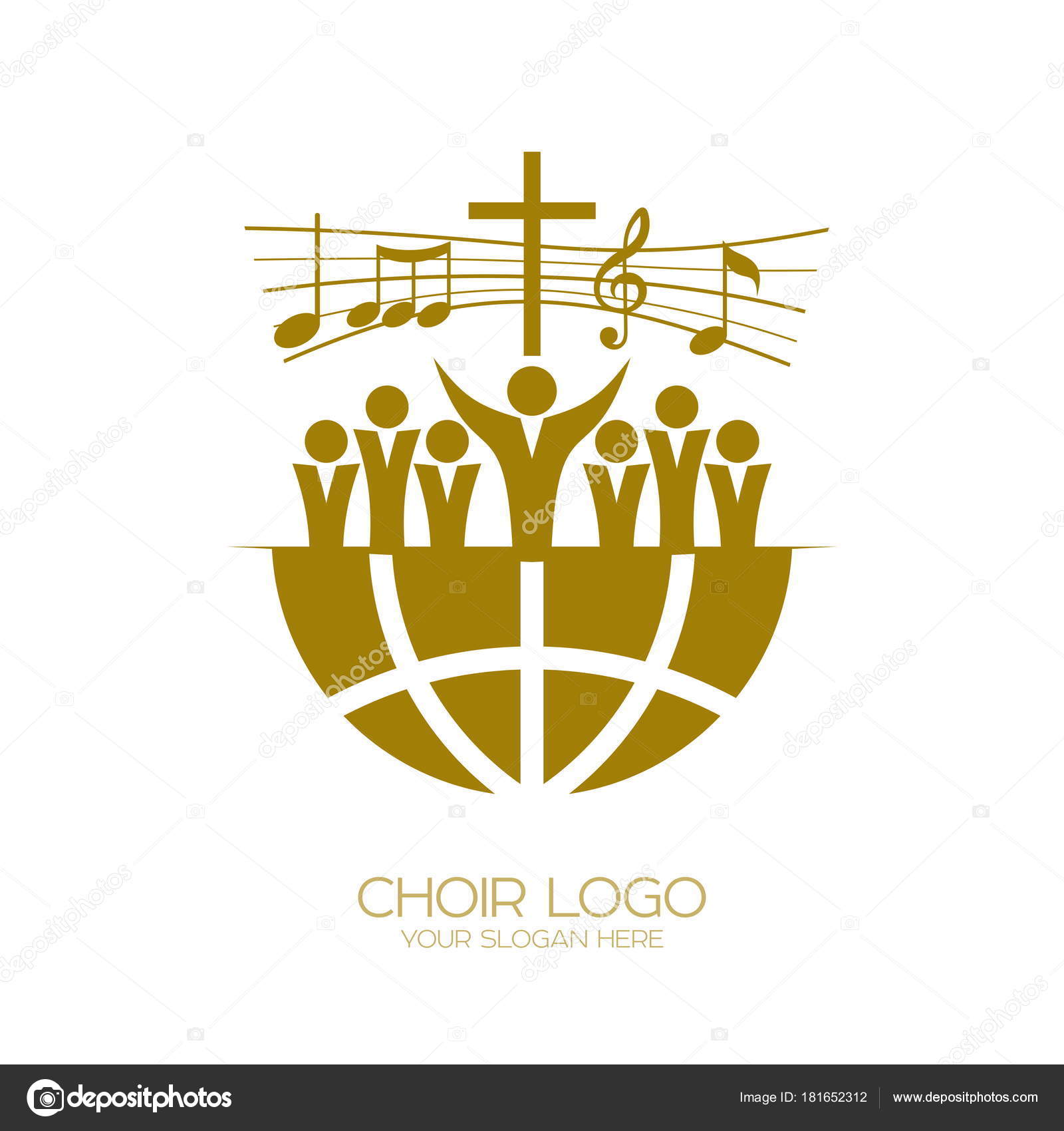 Music Logo Christian Symbols Chorus Throughout Earth Praises Jesus