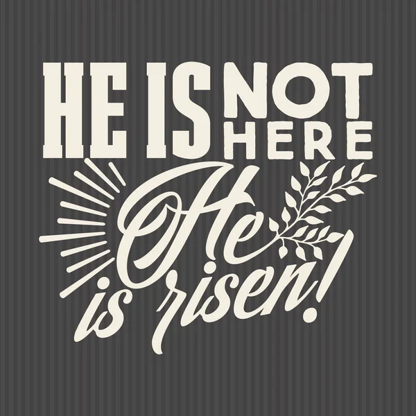 Christian print. Hi is not here. Hi is risen