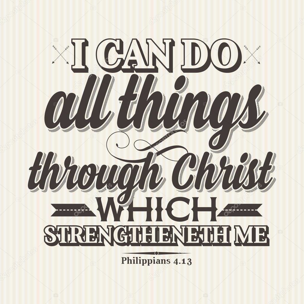 Christian print. I can do all things through Christ which strengtheneth me