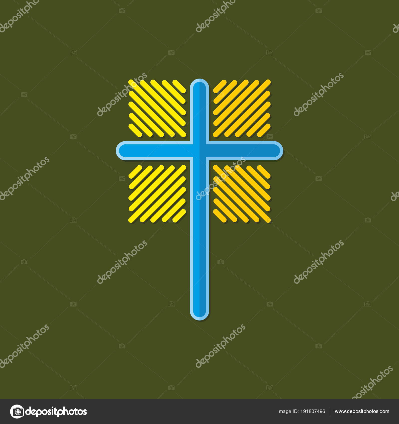 Church Logo Cross Jesus Christ Symbol Death Victory Sin Stock Vector by