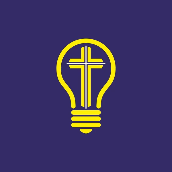 Logo Bisericii Lampa Lui Dumnezeu — Vector de stoc