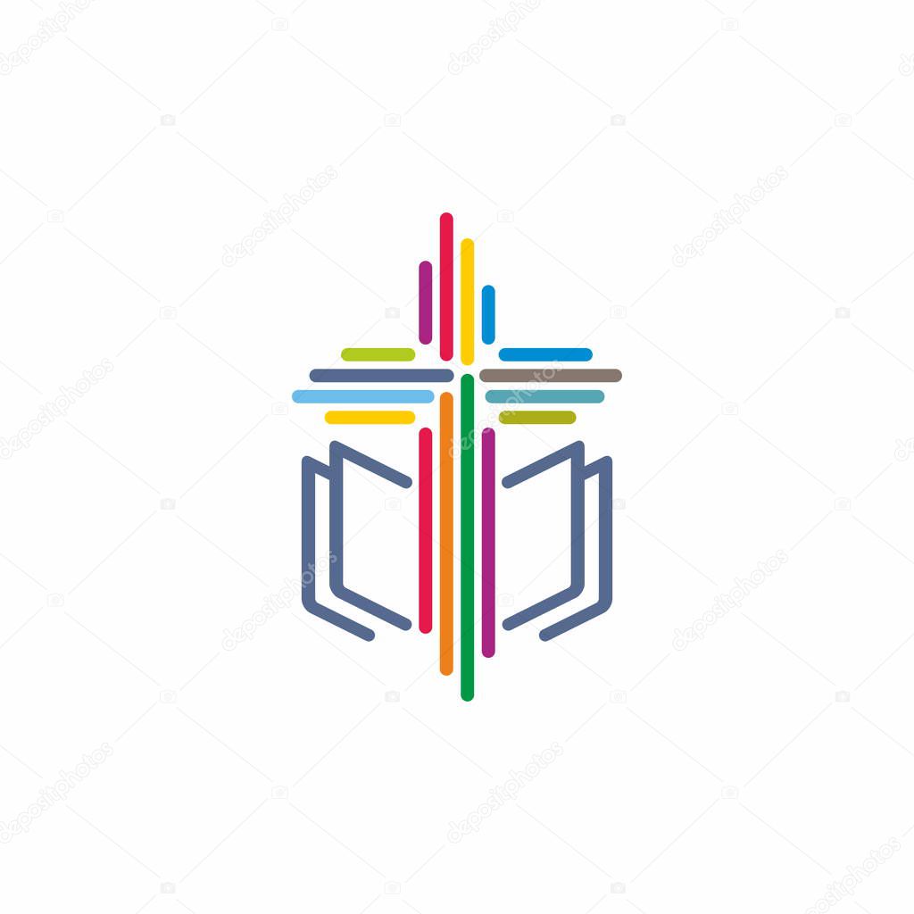 Church logo. The Church of Christ with a Biblical Foundation