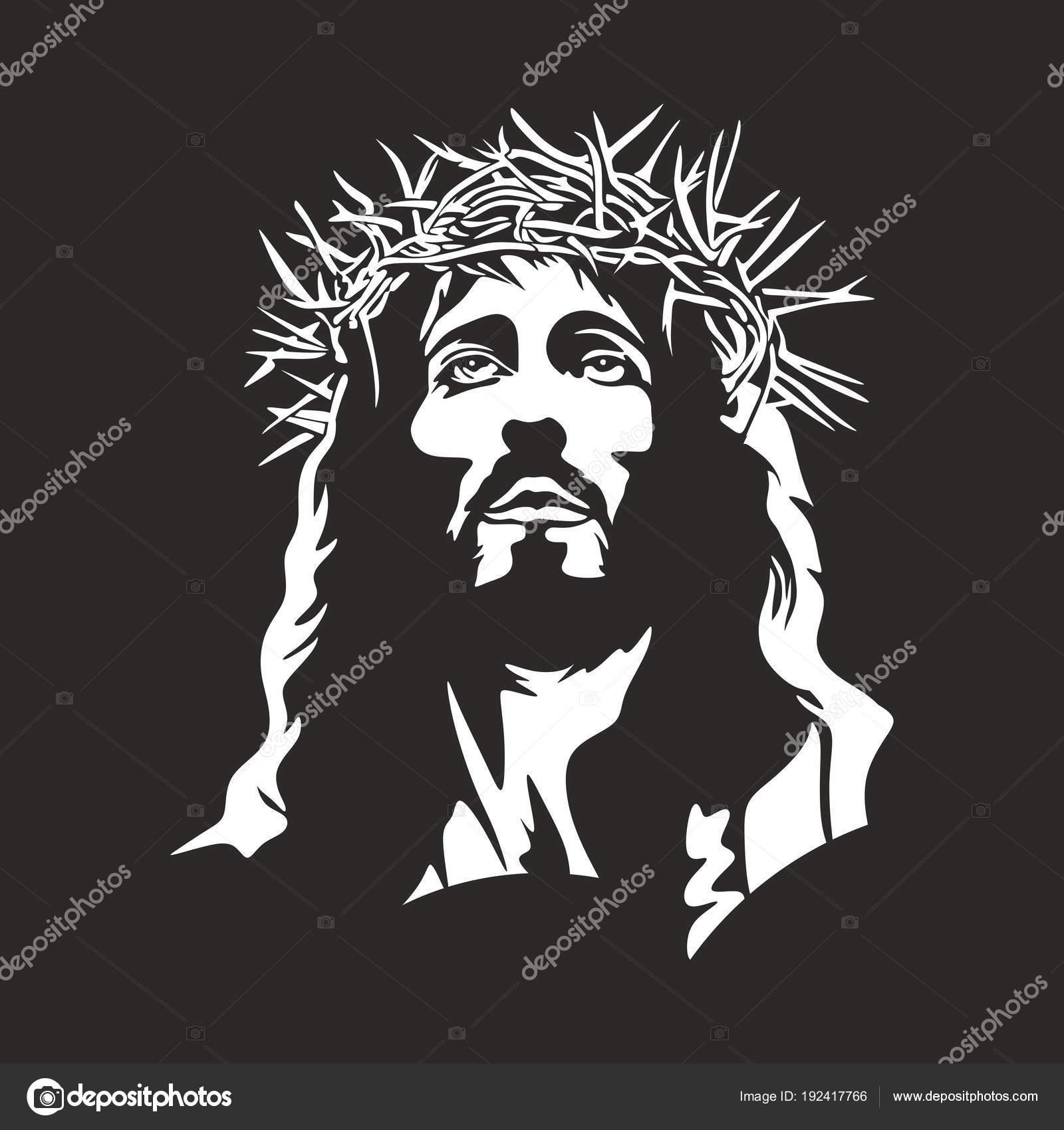 Face Lord Jesus Christ Stock Vector Image by ©biblebox 192417766