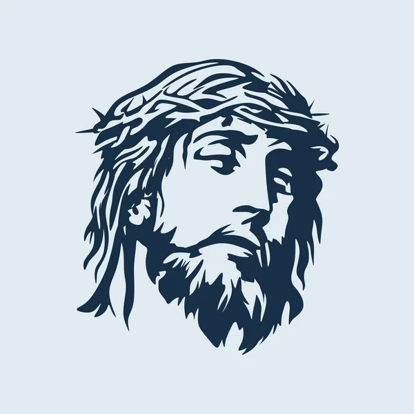 Visage Seigneur Jésus Christ — Image vectorielle