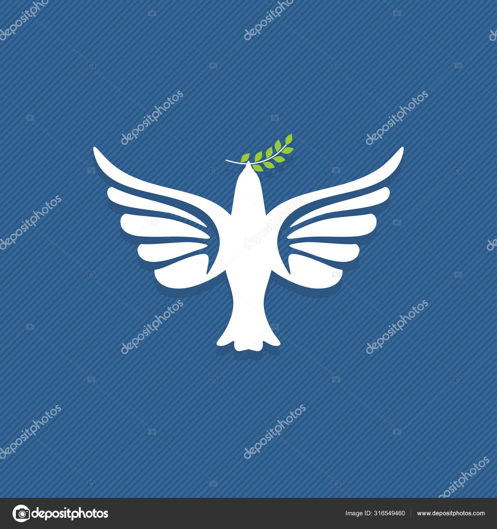Dove Symbol Peace Purity Biblical Symbol Holy Spirit Stock Vector by