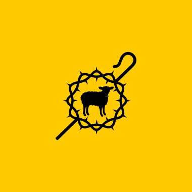 Christian symbols. Symbols of Jesus Christ are the crown of thorns, the sacrificial lamb and the shepherds staff.