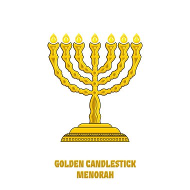 Tapınaktaki Menorah, Süleyman 'ın tapınağı. Menorah. Yahudi dininin ayin lambası..