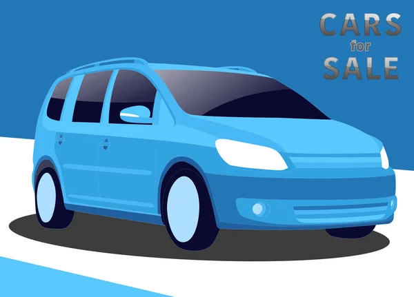 Vektör çizim modern poster bir araba ile başlık için automotive çarşı