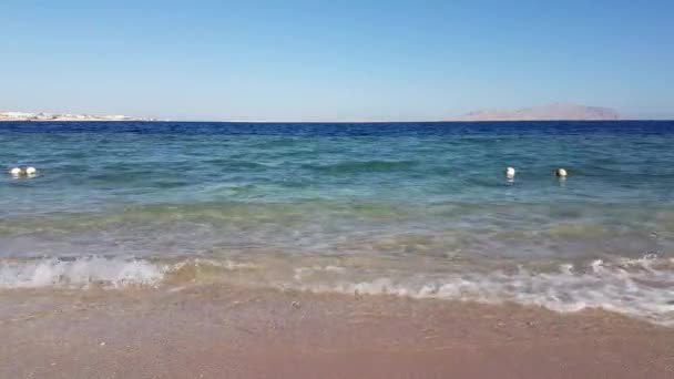 Египет, Шарм-эль-Шейх, Красное море, остров Тиран, залив Шаркс — стоковое видео