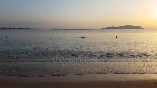 Reggel a napkelte a Sharks Bay lagoon, Sharm El Sheik, Egyiptom, Red Sea, Dél Sinai. — Stock videók
