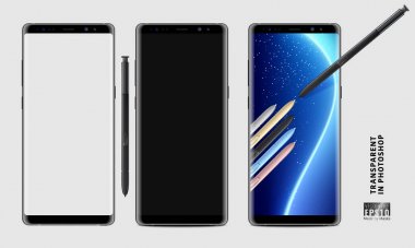 Gerçekçi vektör çizimi bir akıllı telefon ayarla