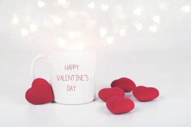  mutlu Sevgililer günü - soyut fincan kahve yanında bir kupa (Sevgililer günü)