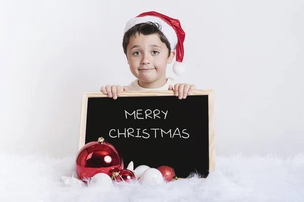 Pequeño niño sonriendo en Navidad — Foto de Stock