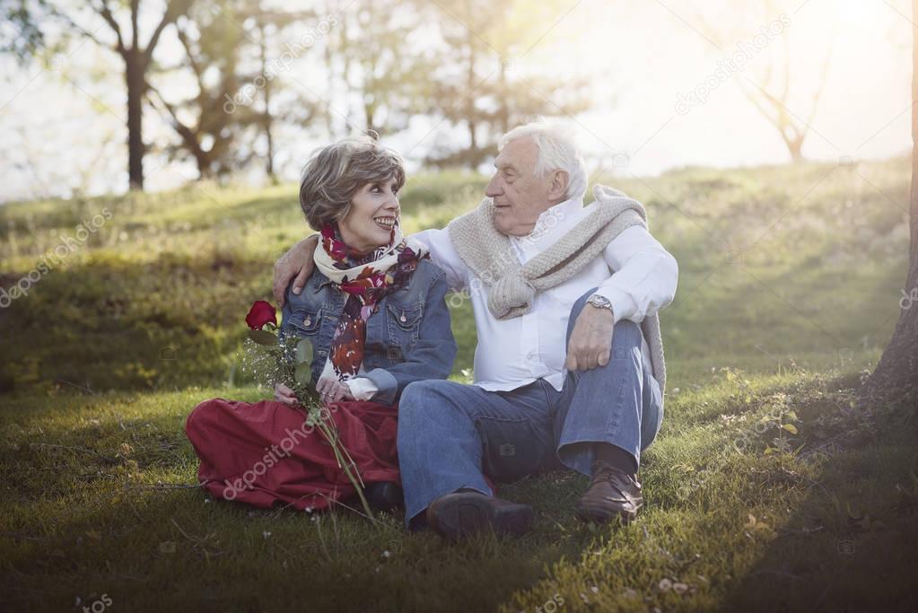Portrait Of Romantic Senior Couple