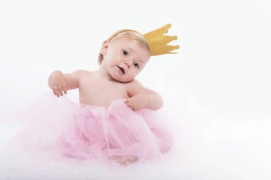 Bebek kız Prenses kostüm ve pembe tutu
