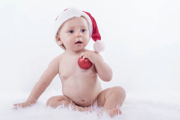 Happy baby in christmas — Stock Photo, Image