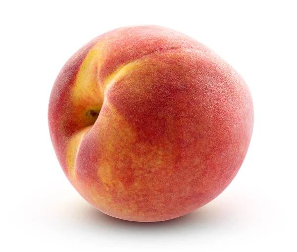 olgun şeftali beyaz arkaplanda izole
