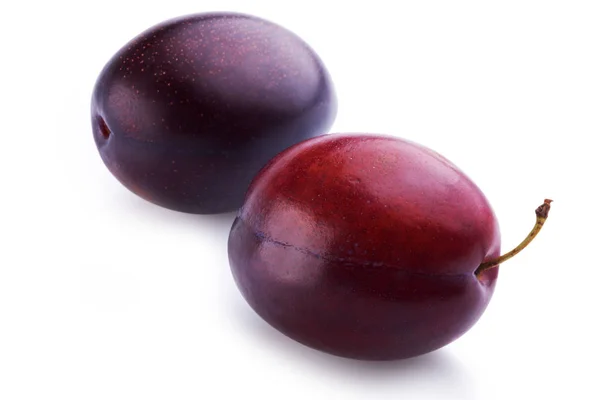 Beyaz arka planda izole mavi mor Erik