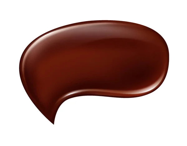 Schokoladentropfen eine Pfützenform von Bubble Comics — Stockfoto