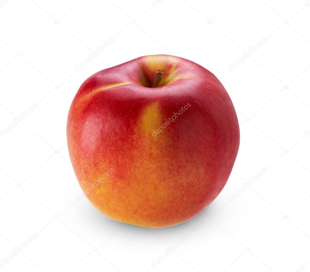 Red apple on white background isolated