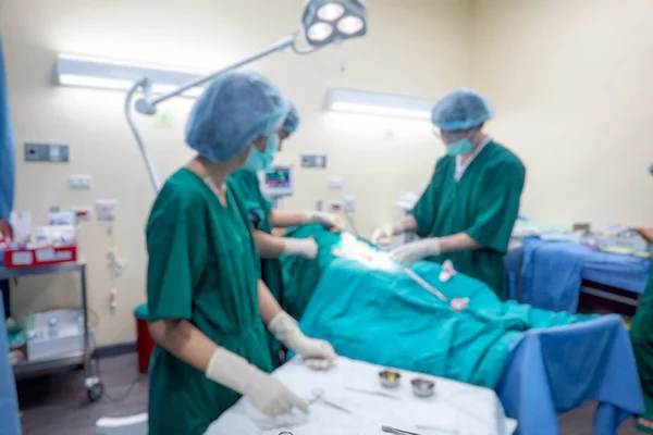 Blurred background of modern operating room at hospital with Gro — Stok fotoğraf