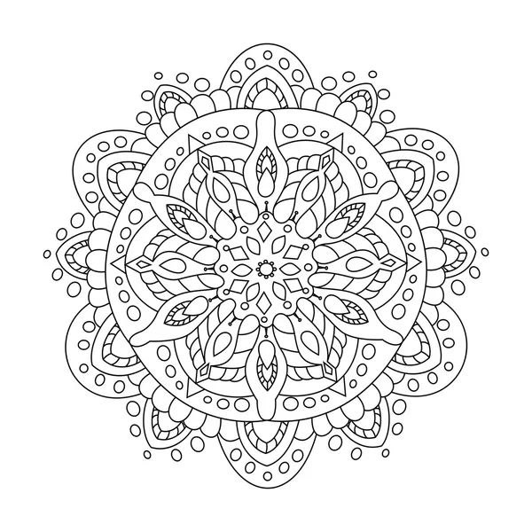 Mandala disegno vettoriale libro da colorare — Vettoriale Stock