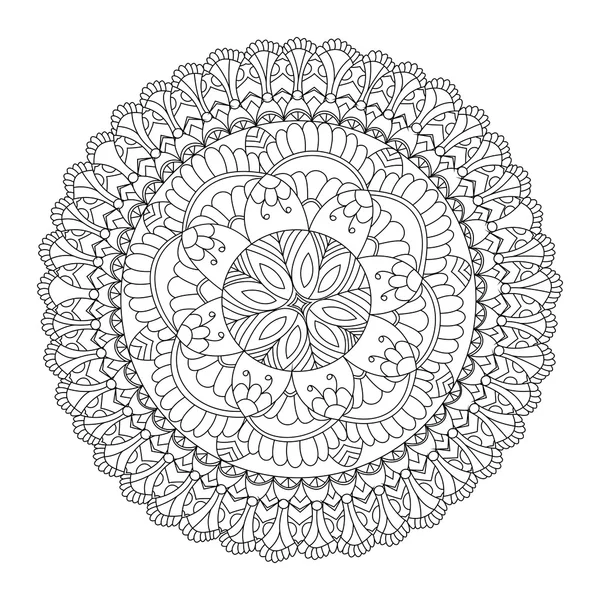 Illustration vectorielle de livre à colorier Mandala — Image vectorielle