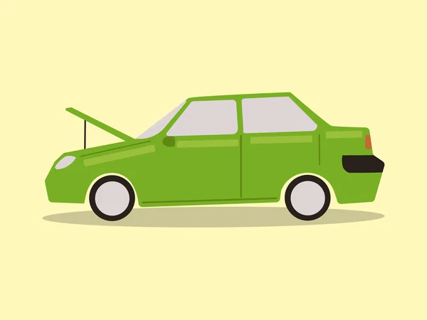 Illustration vectorielle de dessin animé de voiture cassée — Image vectorielle