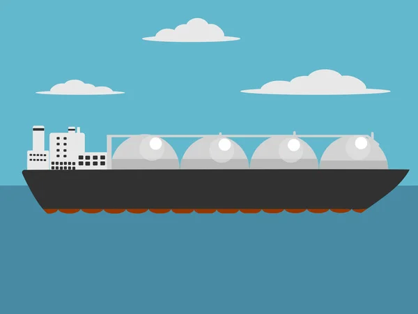 Vecteur de navire transporteur de gaz naturel liquéfié — Image vectorielle