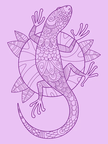 เวกเตอร์วาดสี Lizard — ภาพเวกเตอร์สต็อก