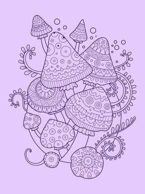 Mantar renk vektör çizim çizim